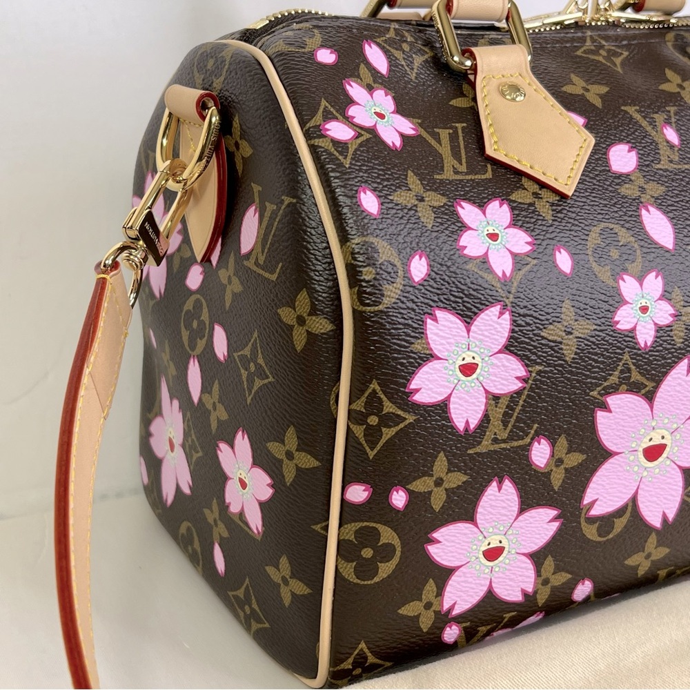 Louis Vuitton Takashi Murakami LV X TM Cherry Blossom Speedy Bandouliere 25 - Picture 4 of 13